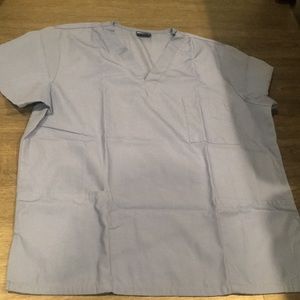 Light blue scrub top